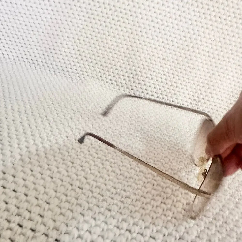 Laura Biagiotti Vintage 80s Gold Aviator Sunglasses ONLY Criss Cross Frame Glam